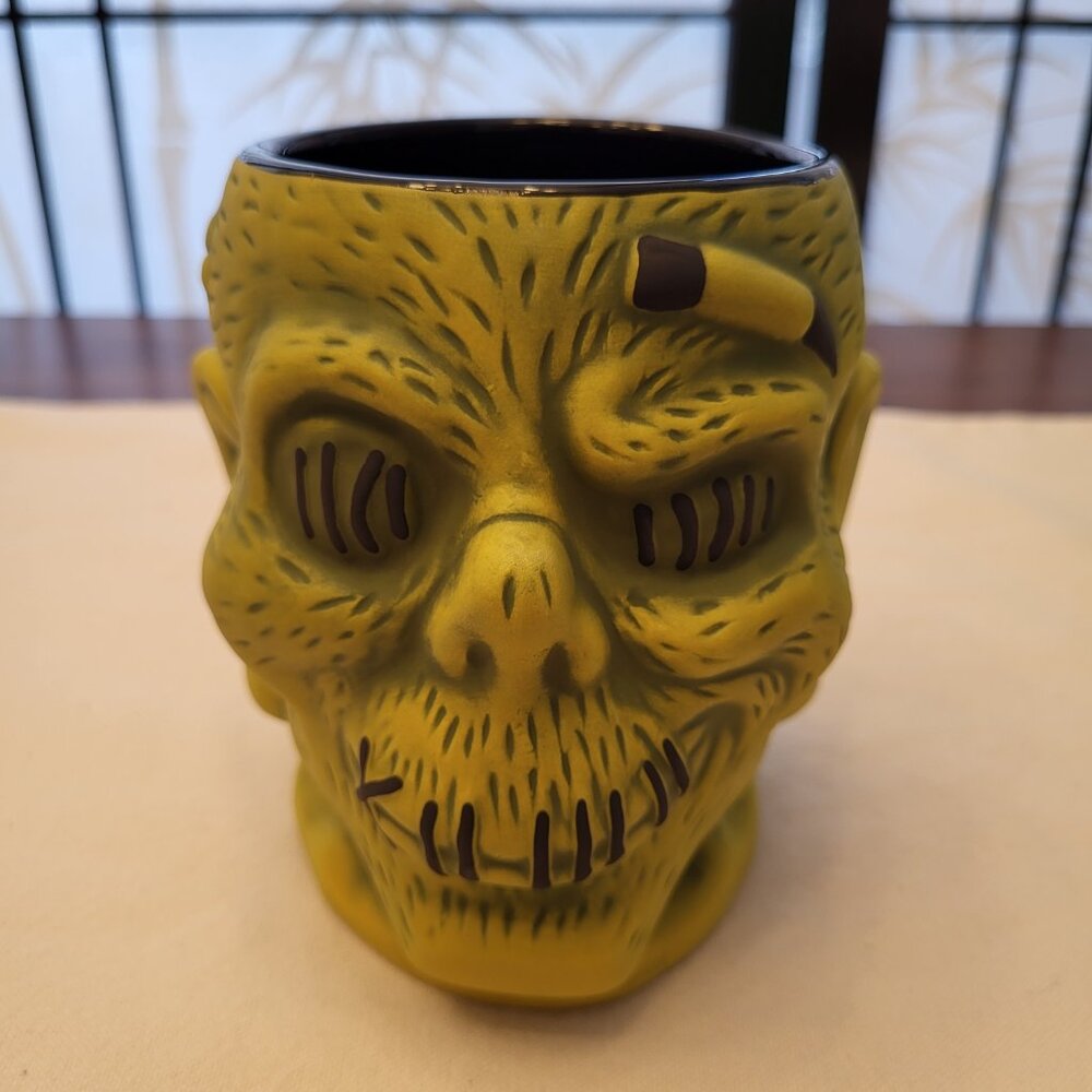 Disney World Trader Sam's Zombie Tiki Mug - 5th Edition - Chartreuse Green - NEW